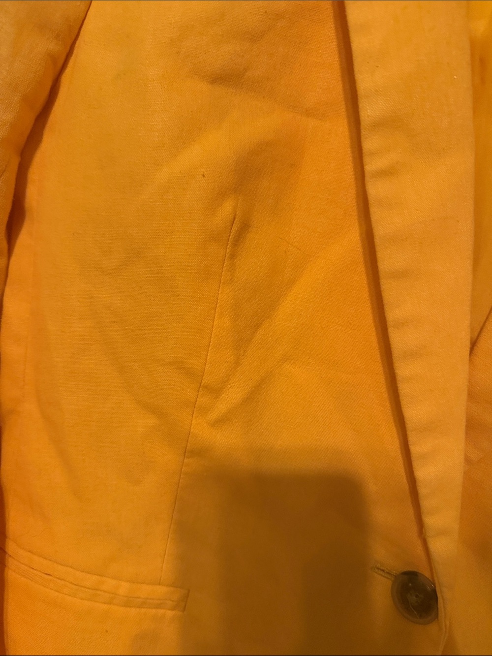 J. Crew Linen and Cotton Blend Holland Bright Sunny Yellow Single-Button Blazer - Picture 8 of 8